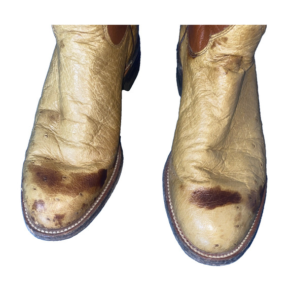 Justin Men 6 D Quill Ostrich Boots Leather #J 70570 Western Cowboy Rodeo - Picture 4 of 11